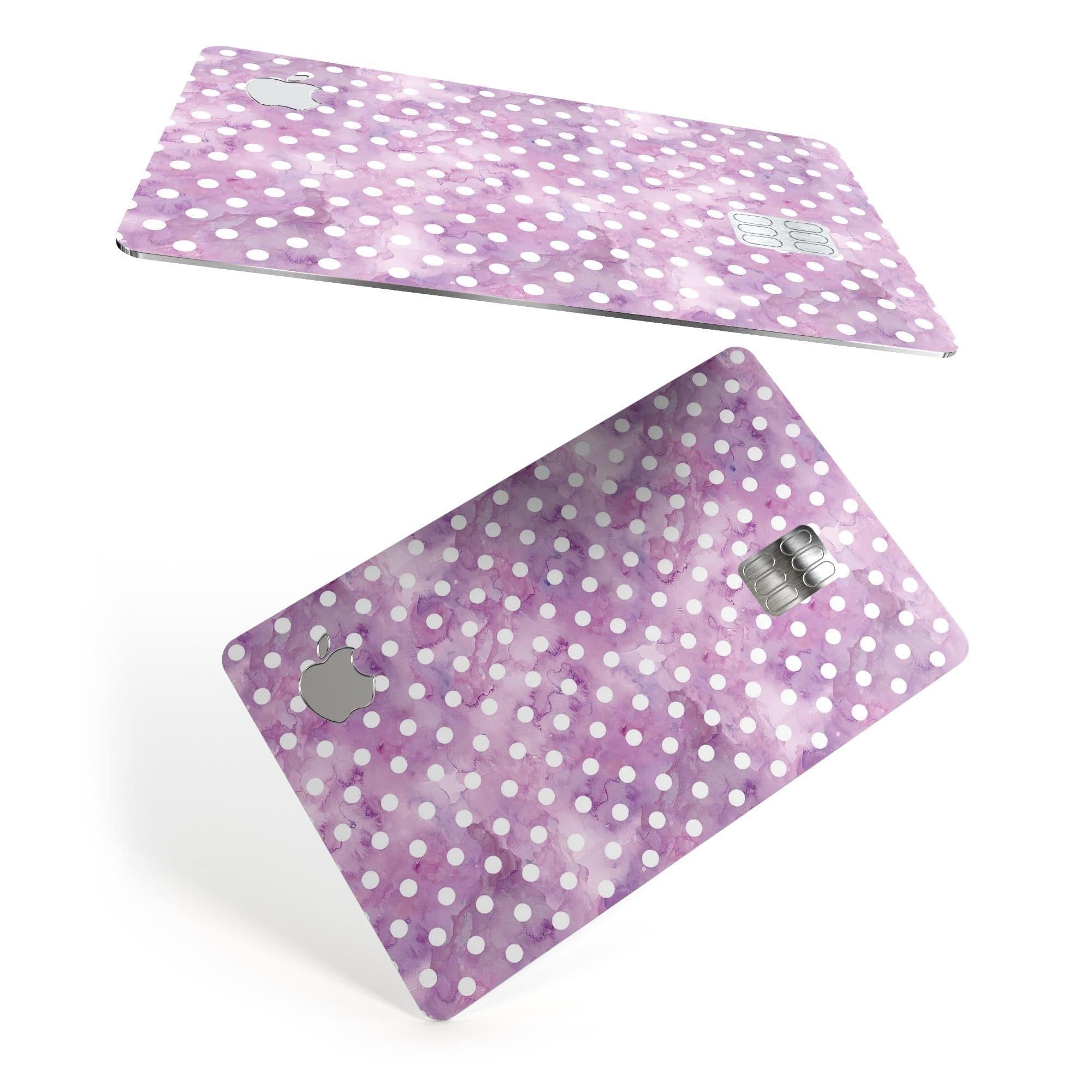 image-White Polka Dots over Purple Watercolor - Premium Protective Decal