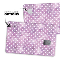 image-White Polka Dots over Purple Watercolor - Premium Protective Decal