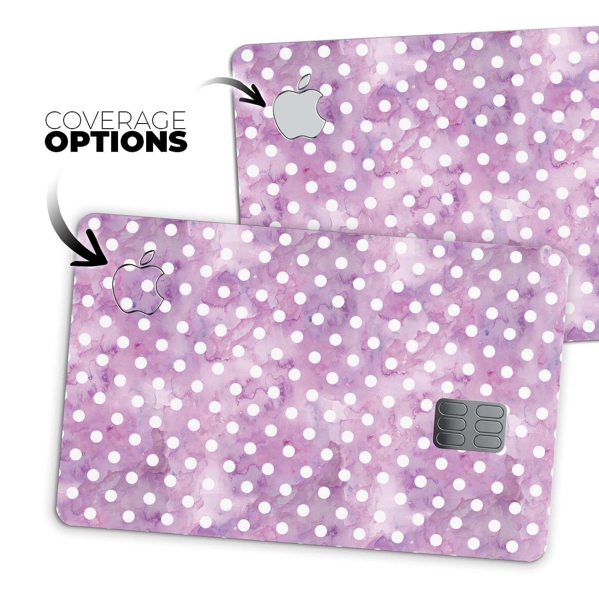image-White Polka Dots over Purple Watercolor - Premium Protective Decal