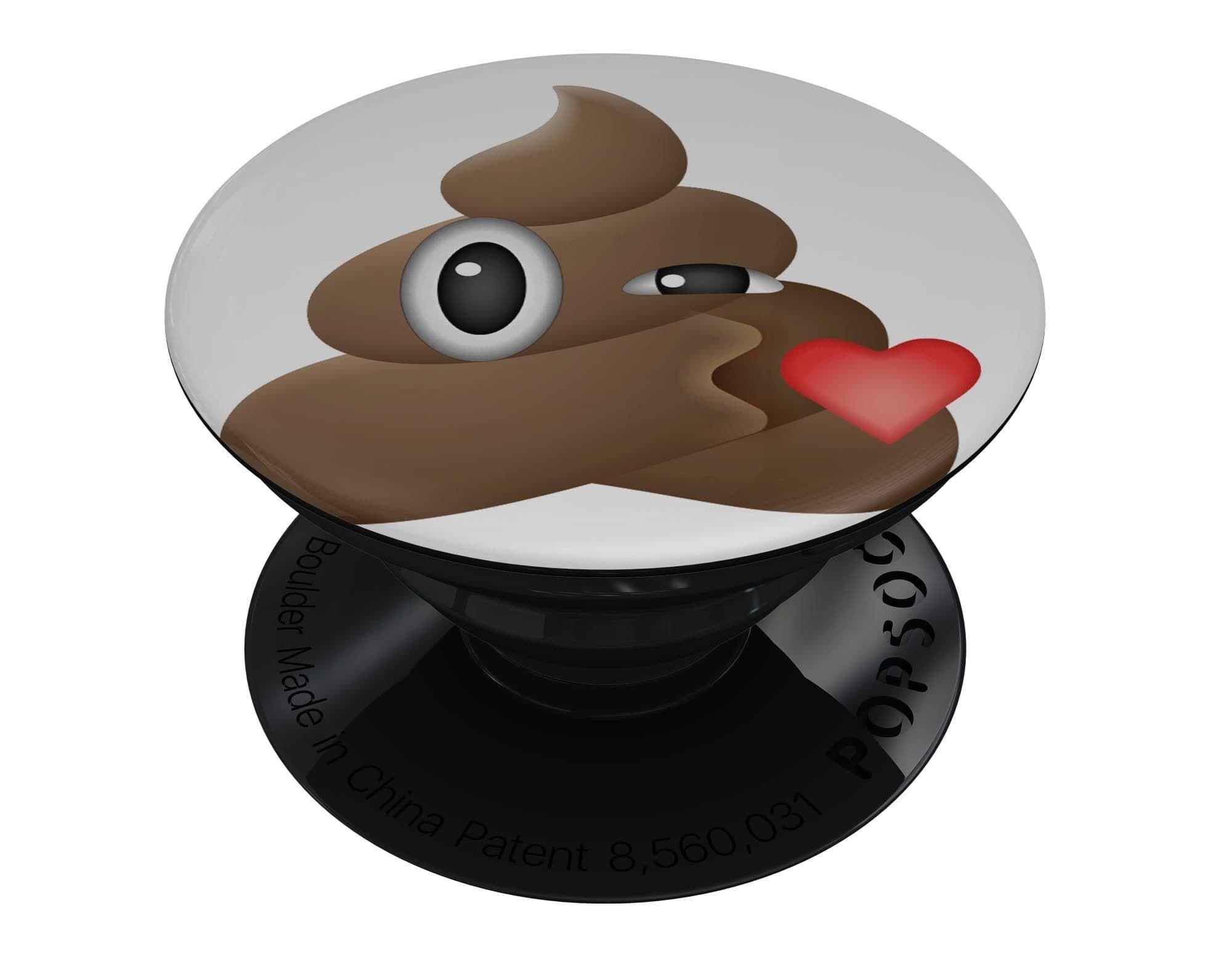 image-Blowing Kisses Poo Emoticon Emoji - Skin Kit for PopSockets and other