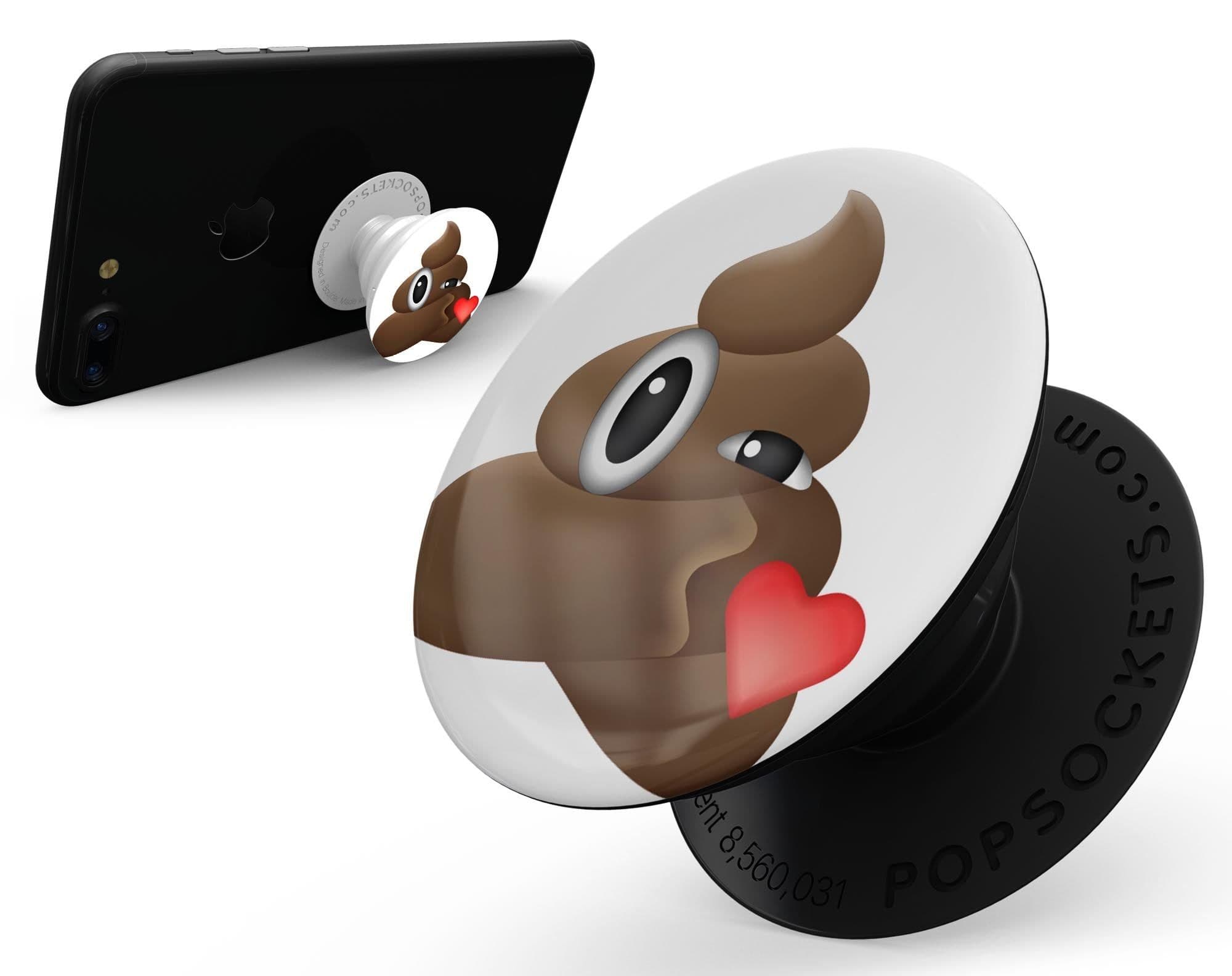 image-Blowing Kisses Poo Emoticon Emoji - Skin Kit for PopSockets and other