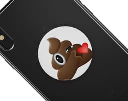 image-Blowing Kisses Poo Emoticon Emoji - Skin Kit for PopSockets and other
