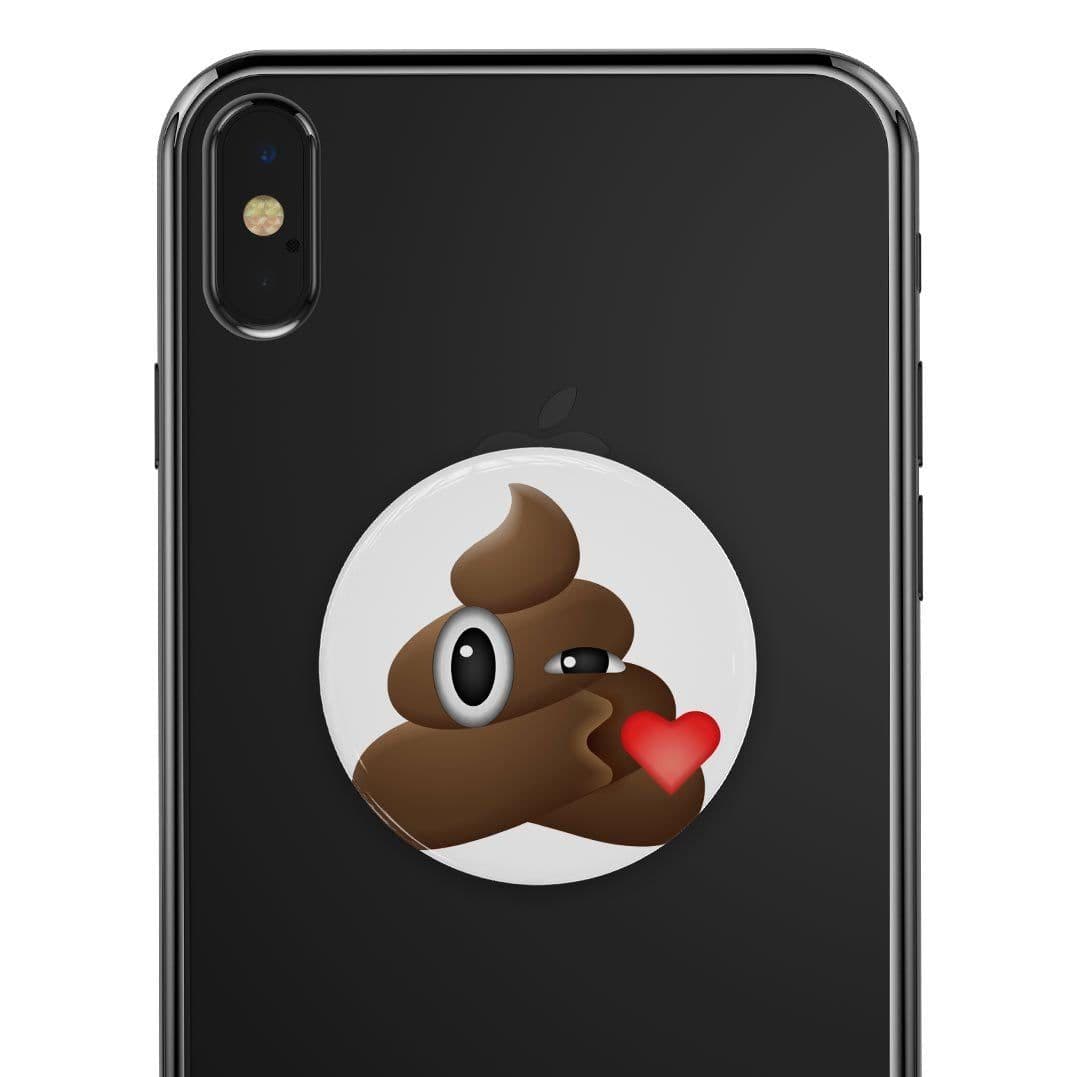 image-Blowing Kisses Poo Emoticon Emoji - Skin Kit for PopSockets and other