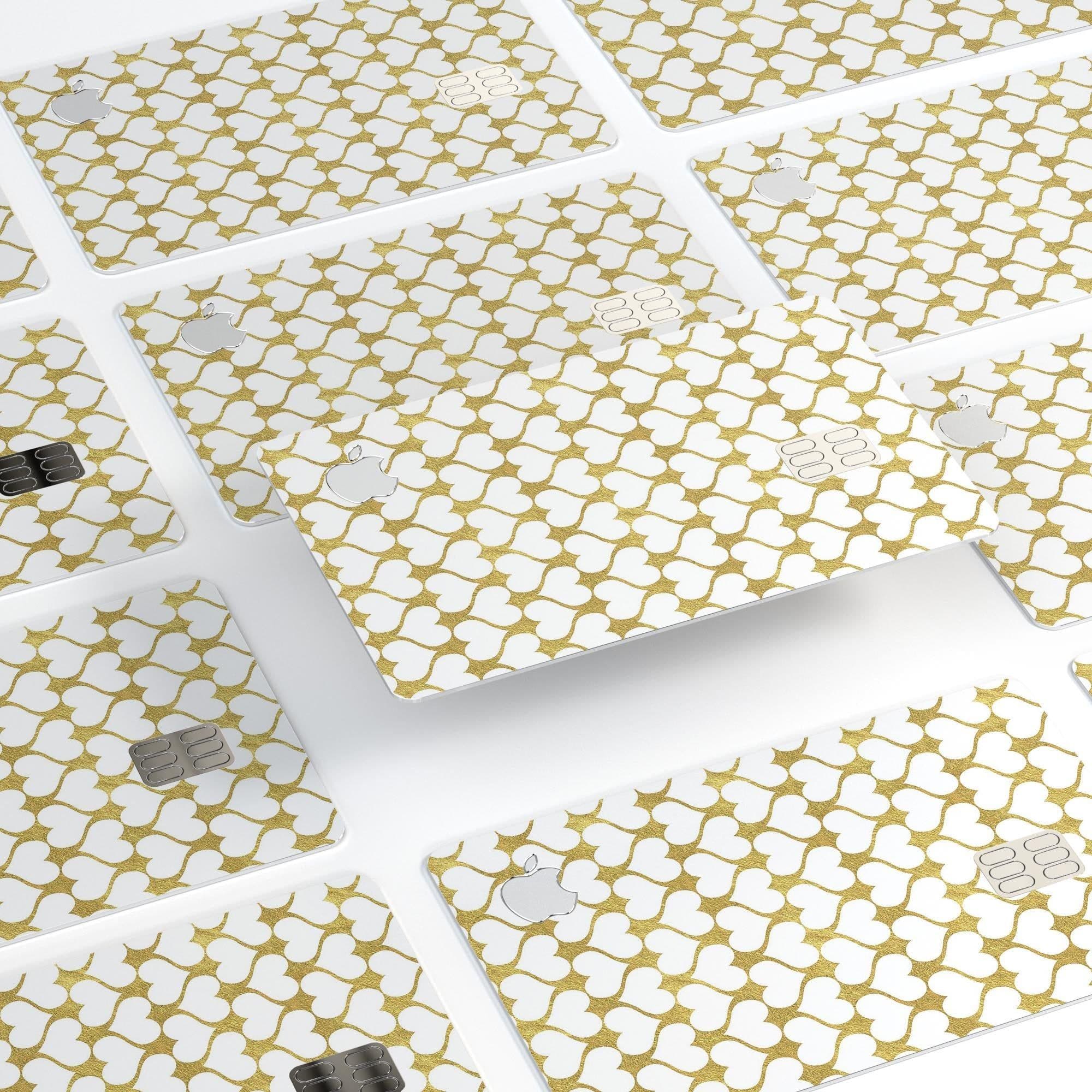 image-White and Gold Foil Hearts v13 - Premium Protective Decal Skin-Kit for
