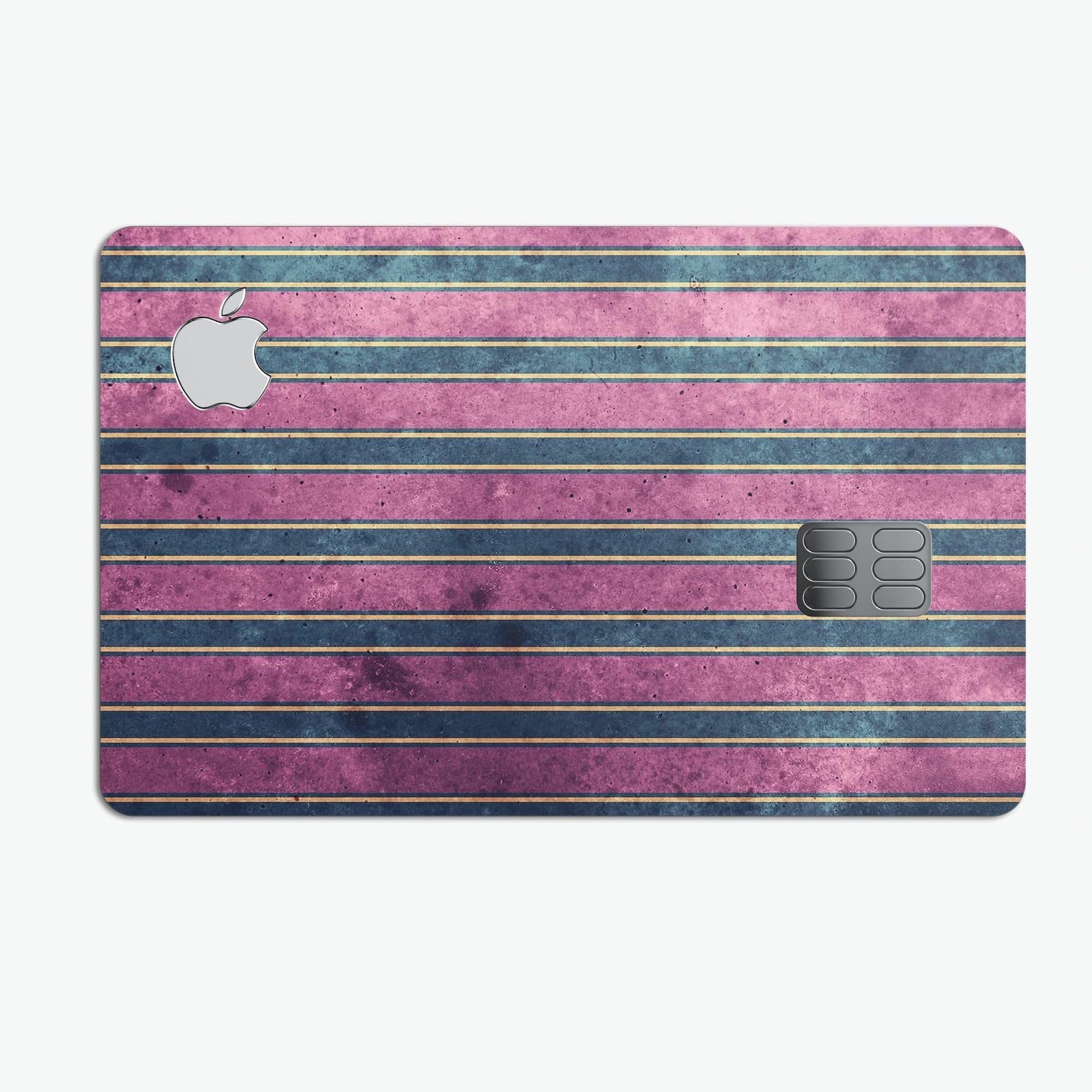 image-Vintage Green and Purple Verticle Stripes - Premium Protective Decal