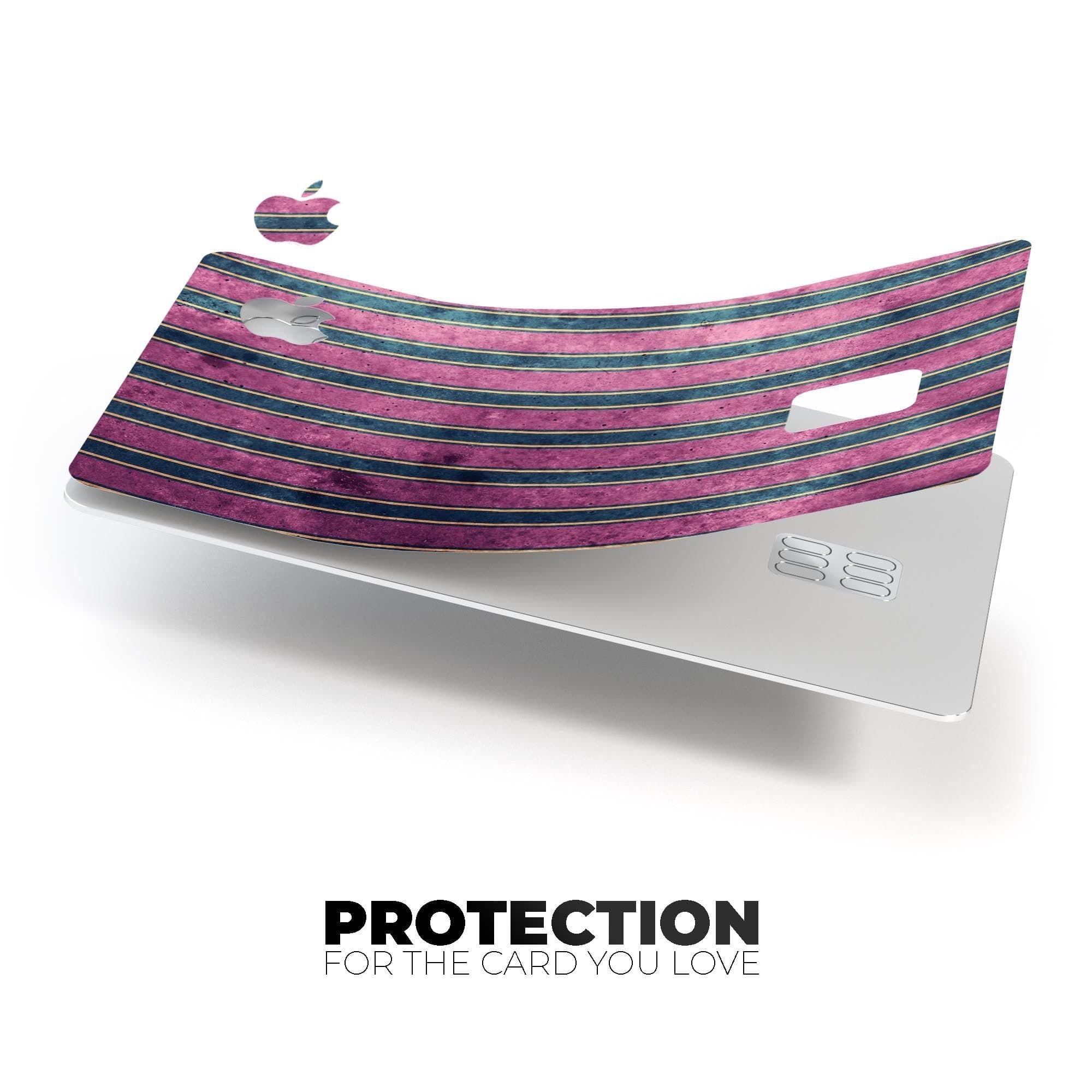 image-Vintage Green and Purple Verticle Stripes - Premium Protective Decal