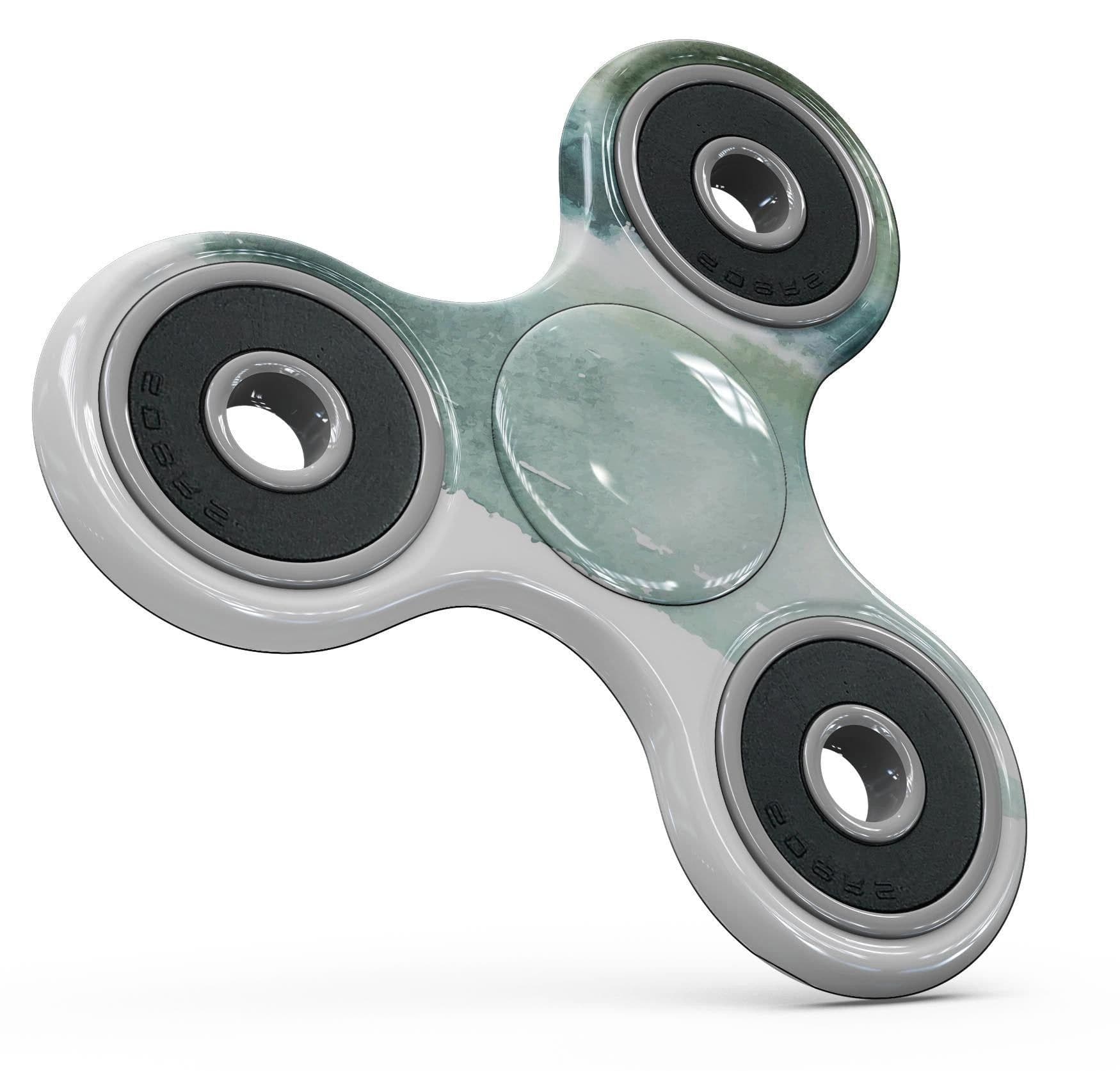 image-Greenish Watercolor Strokes Full-Body Fidget Spinner Skin-Kit