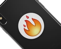 image-FIre Hot Emoticon Emoji - Skin Kit for PopSockets and other Smartphone