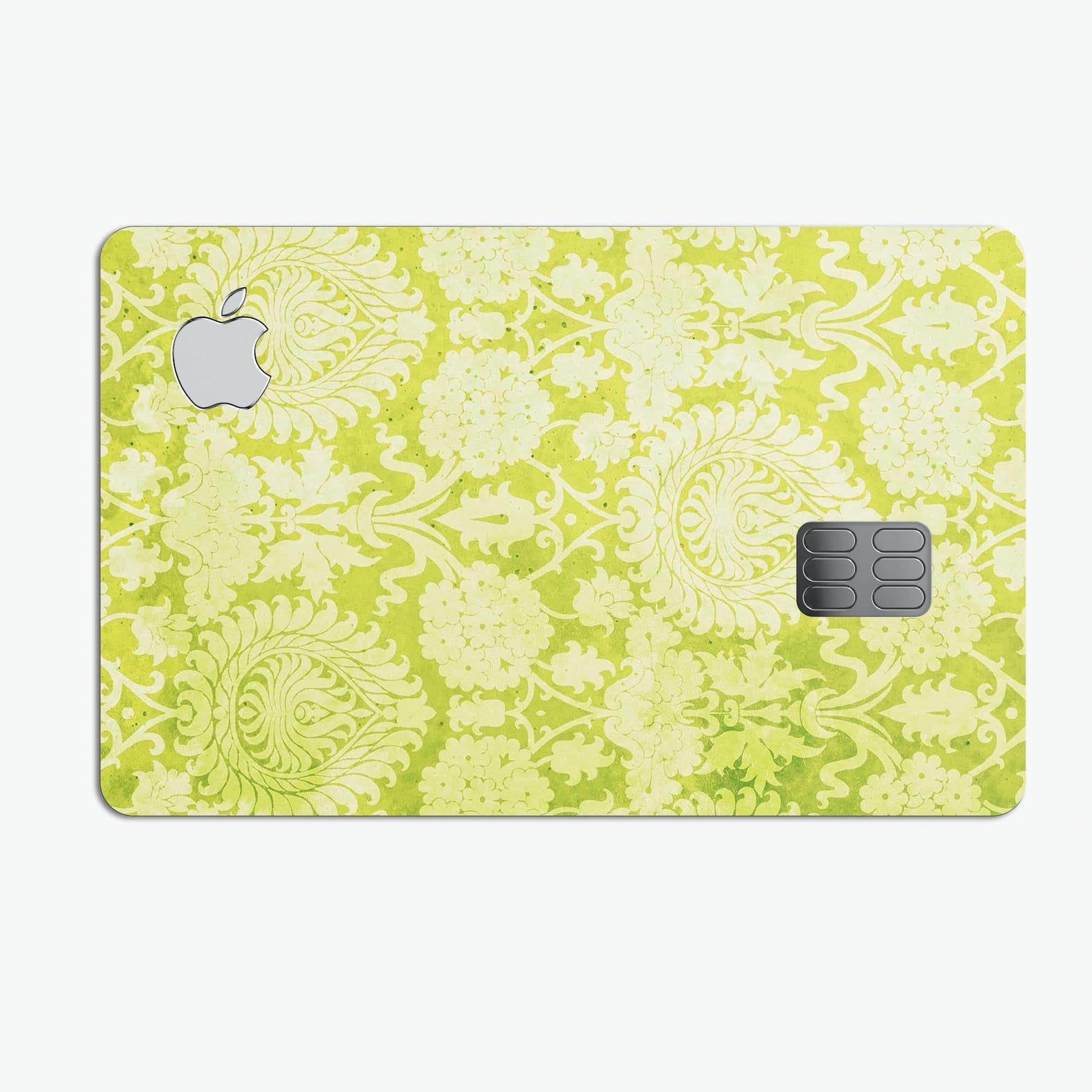 image-Lime Green Floral Rococo Pattern - Premium Protective Decal Skin-Kit