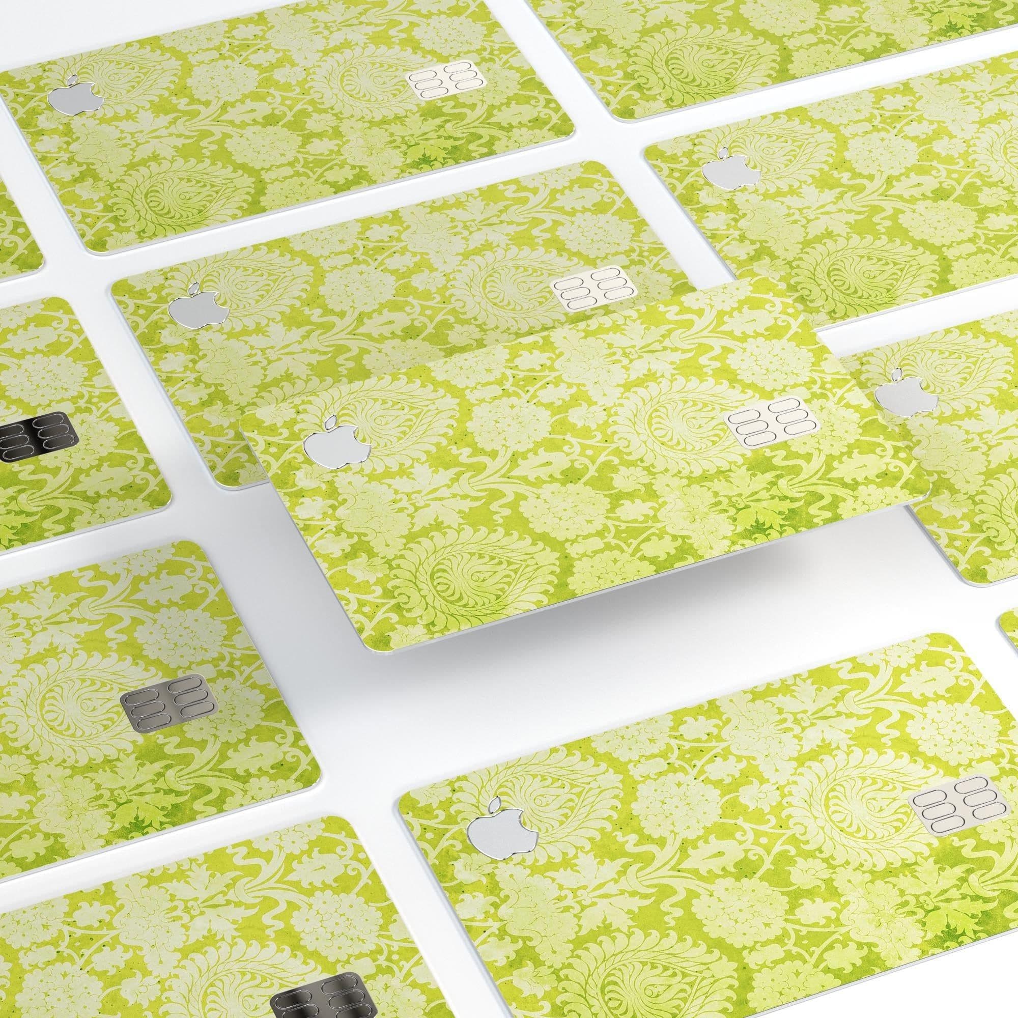 image-Lime Green Floral Rococo Pattern - Premium Protective Decal Skin-Kit