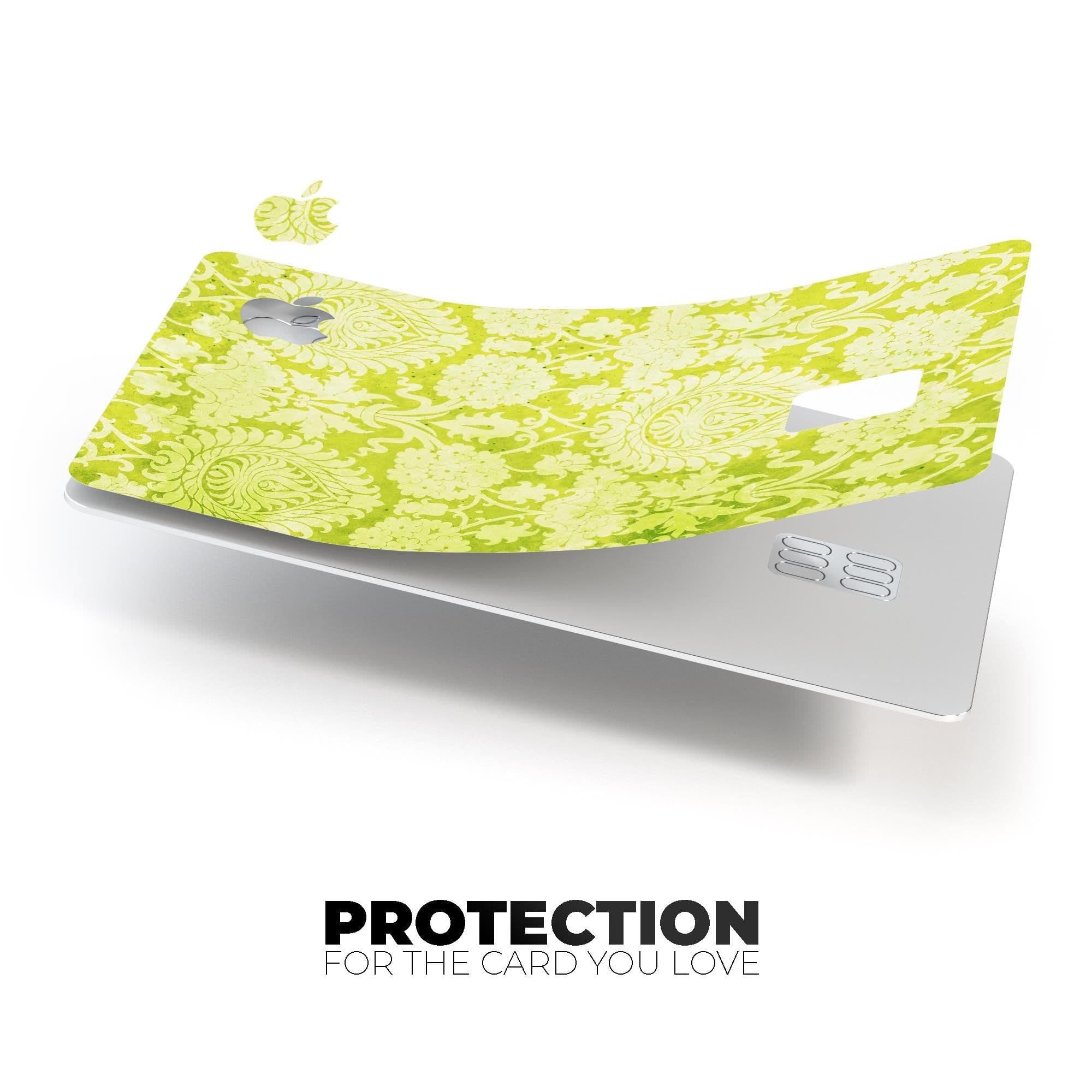 image-Lime Green Floral Rococo Pattern - Premium Protective Decal Skin-Kit