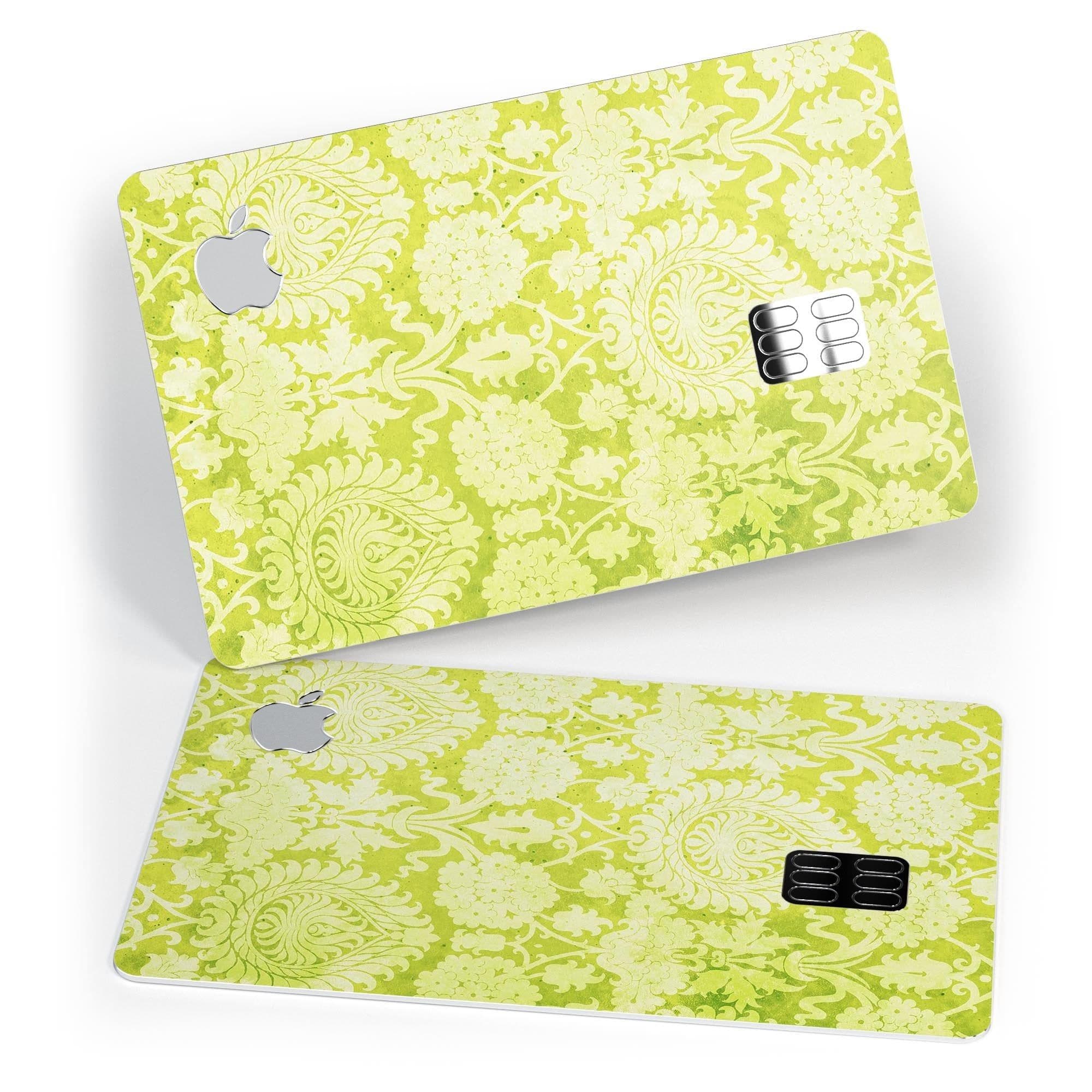 image-Lime Green Floral Rococo Pattern - Premium Protective Decal Skin-Kit