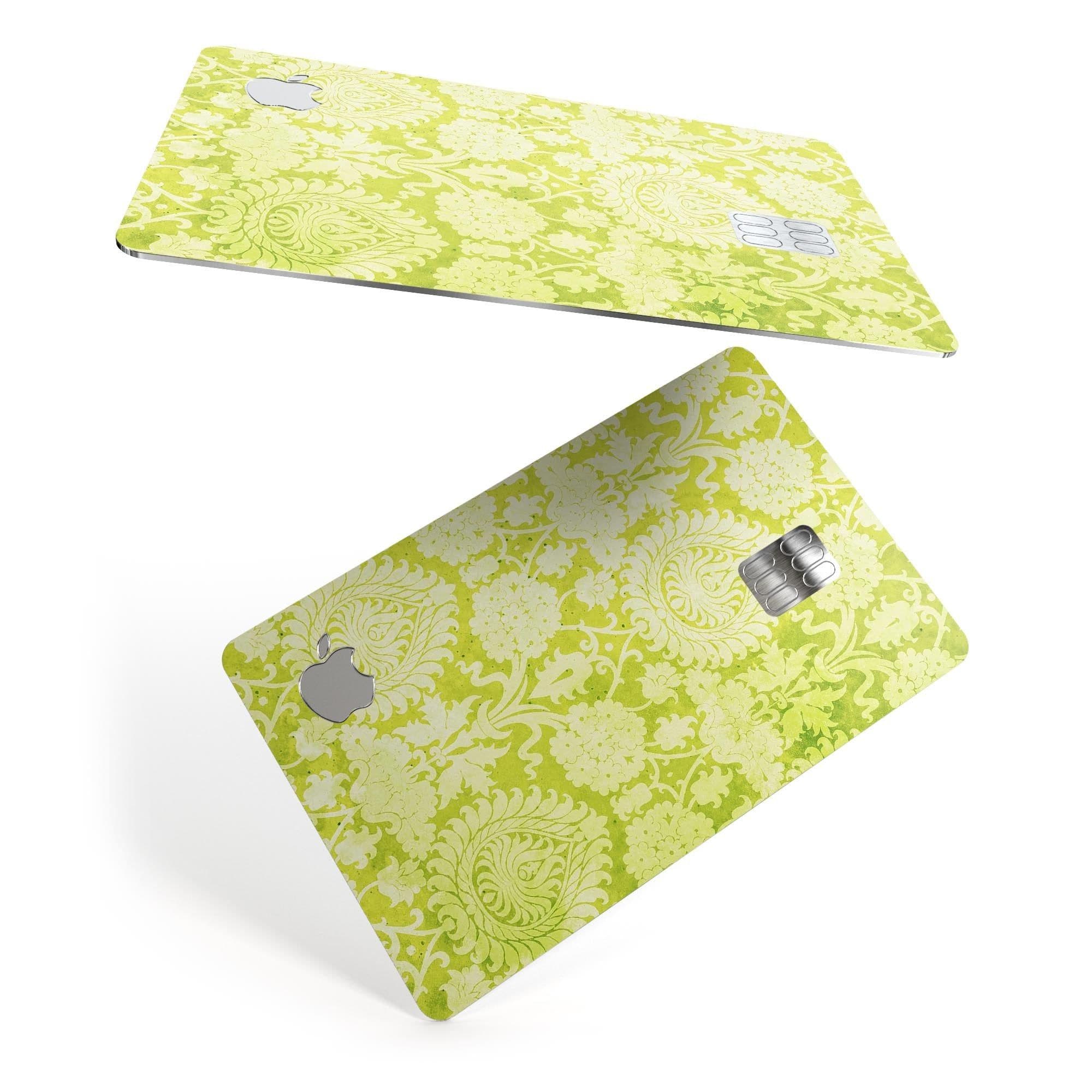 image-Lime Green Floral Rococo Pattern - Premium Protective Decal Skin-Kit
