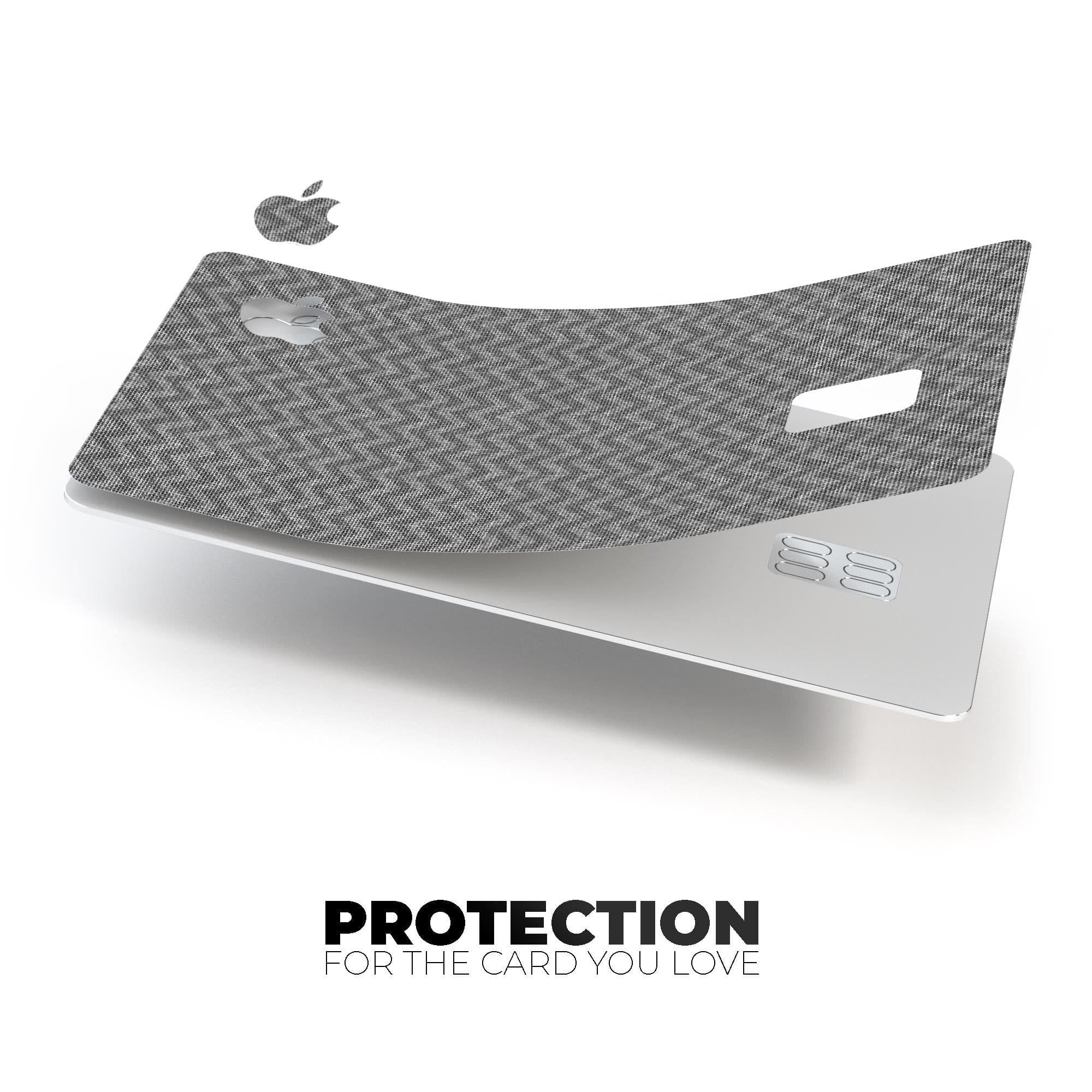image-Scratched Chevron Over Gray Fabric - Premium Protective Decal Skin-Kit