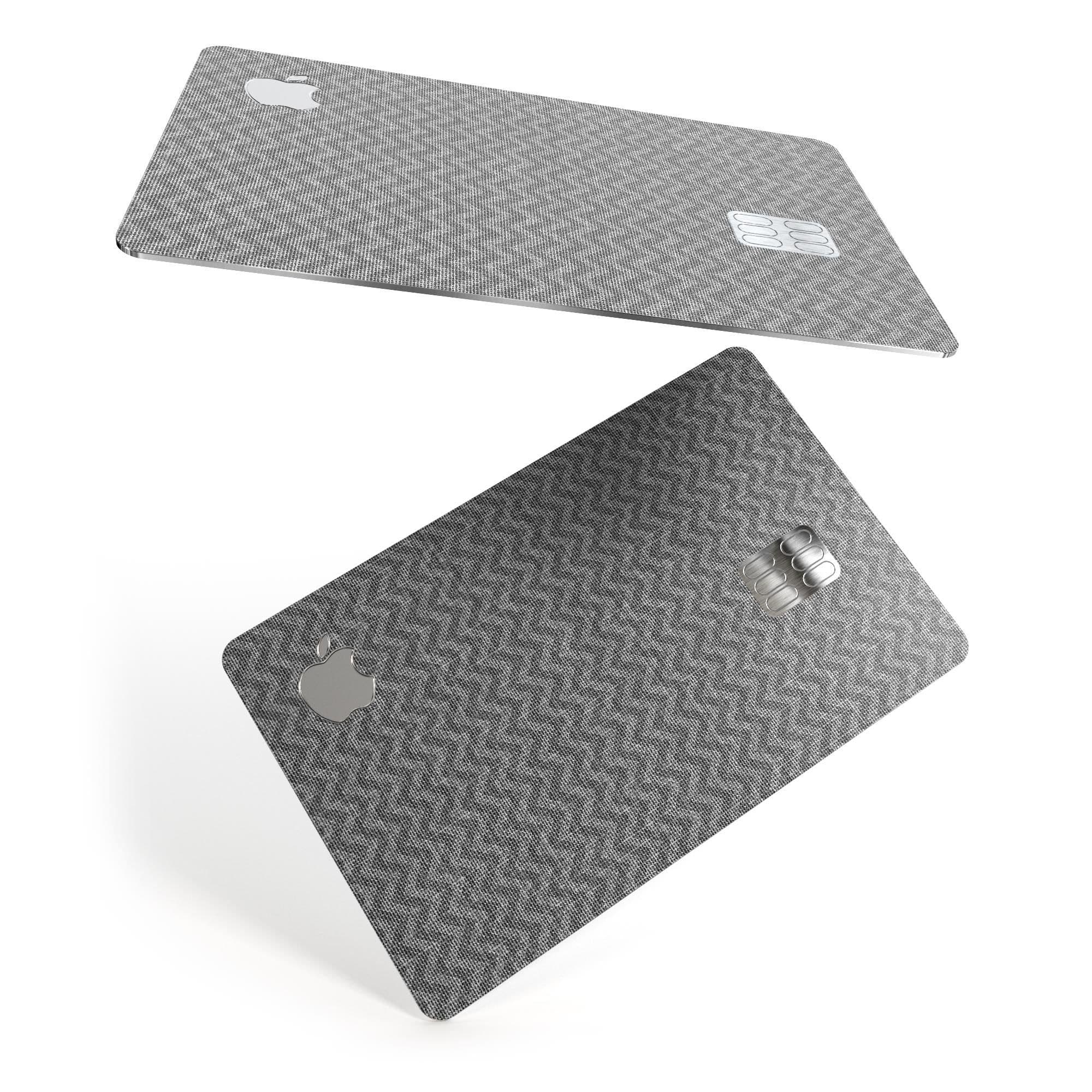 image-Scratched Chevron Over Gray Fabric - Premium Protective Decal Skin-Kit