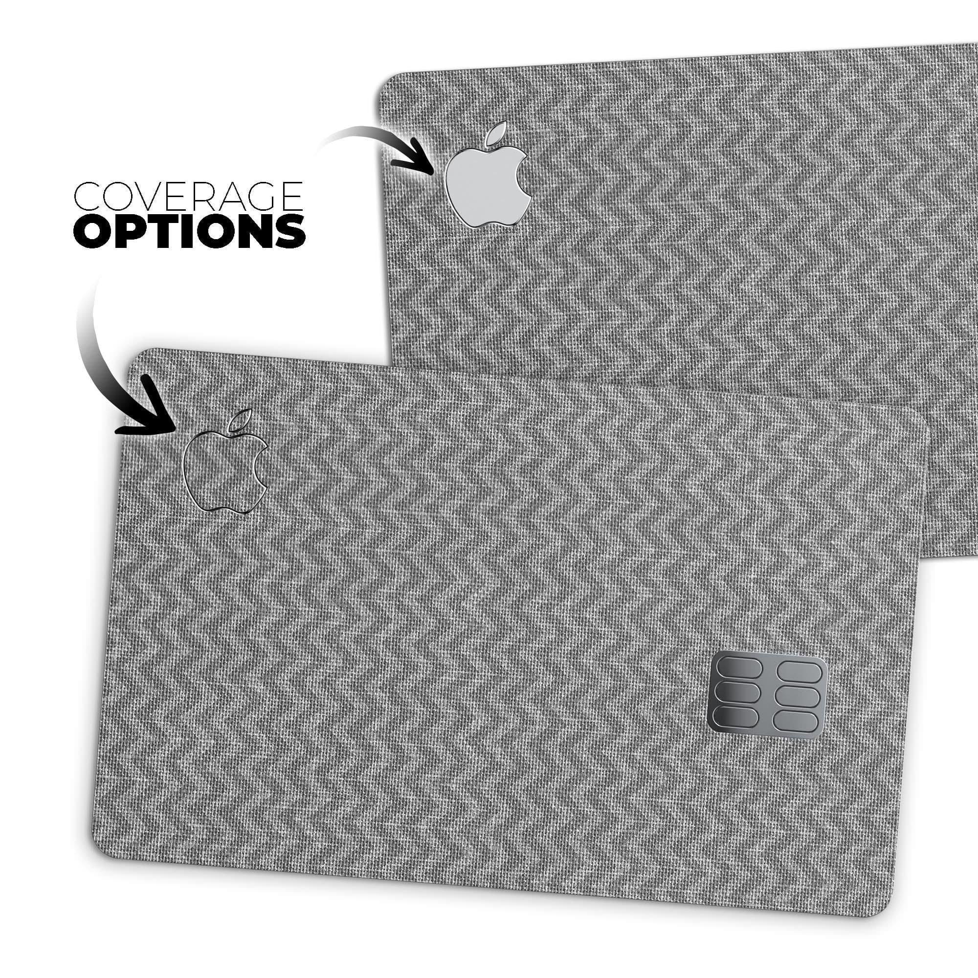 image-Scratched Chevron Over Gray Fabric - Premium Protective Decal Skin-Kit