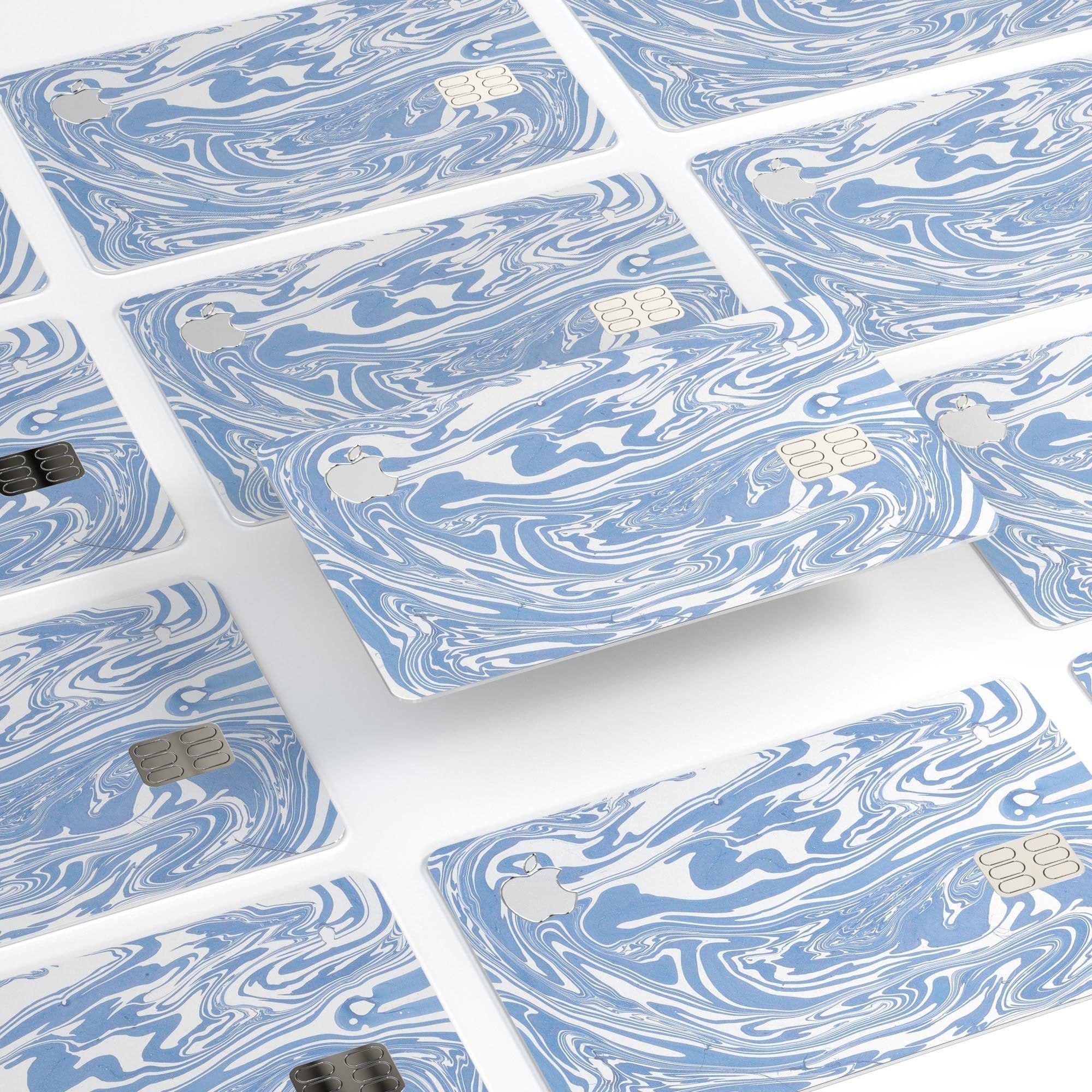 image-Marbleized Swirling Subtle Blue - Premium Protective Decal Skin-Kit
