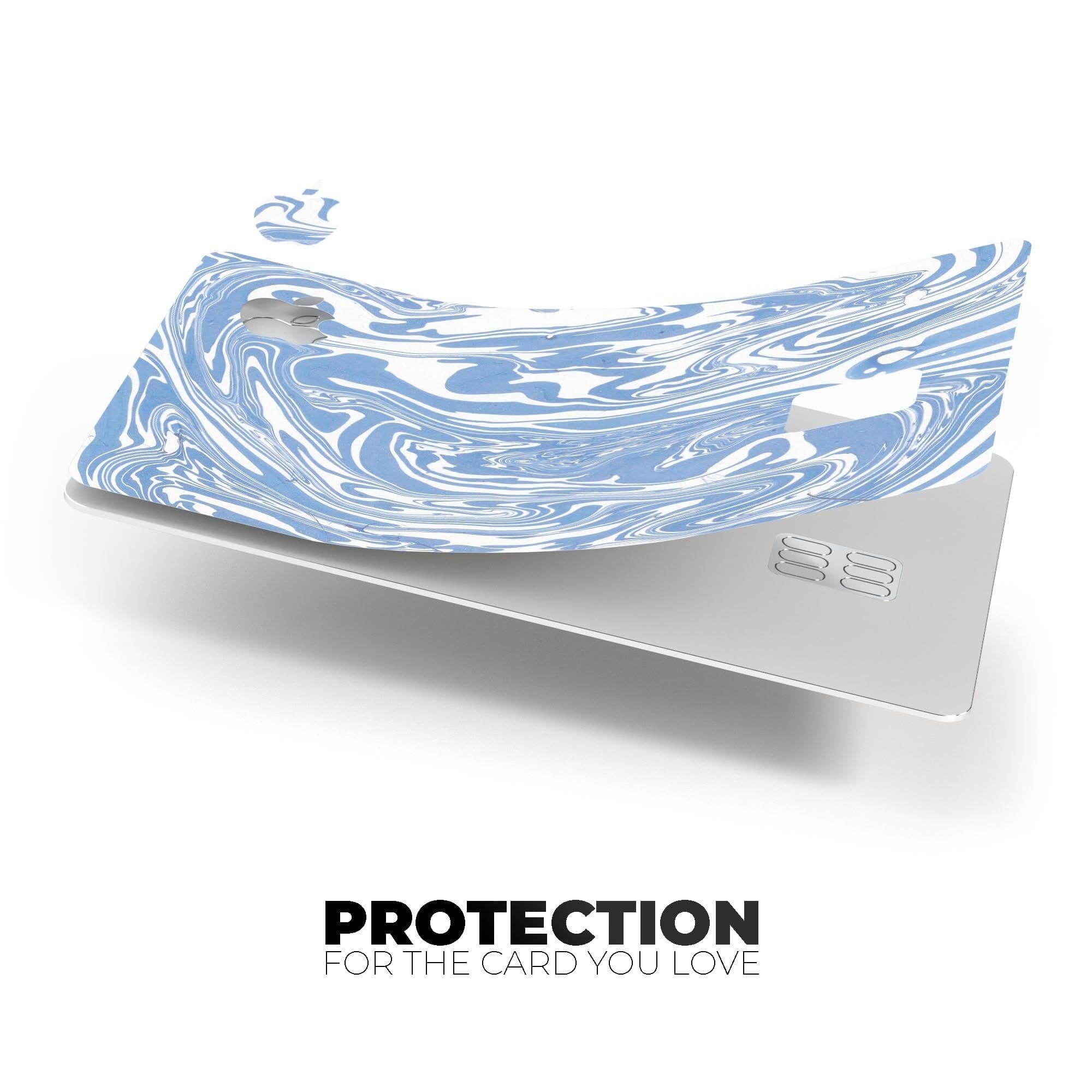 image-Marbleized Swirling Subtle Blue - Premium Protective Decal Skin-Kit