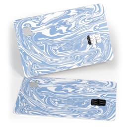 image-Marbleized Swirling Subtle Blue - Premium Protective Decal Skin-Kit