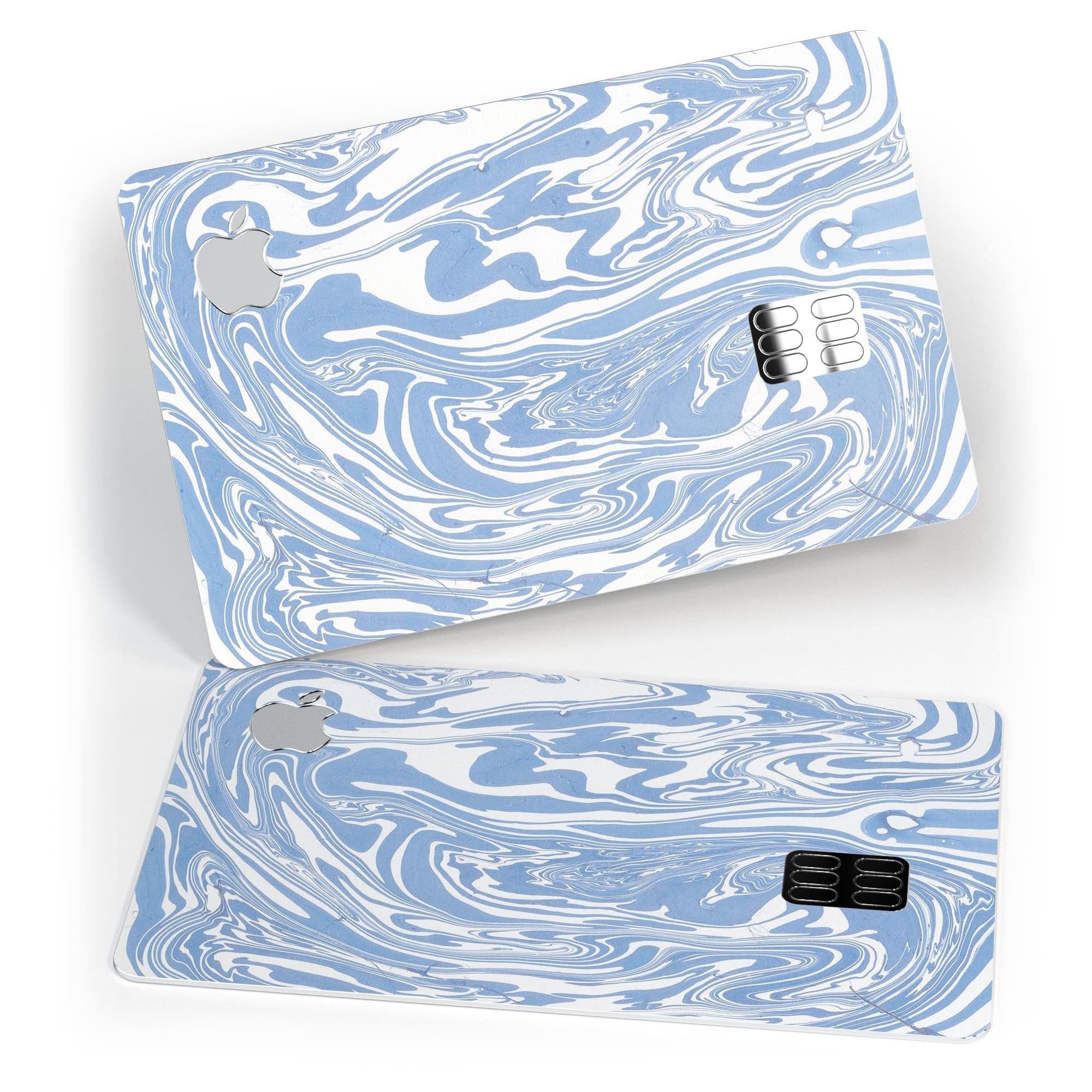 image-Marbleized Swirling Subtle Blue - Premium Protective Decal Skin-Kit