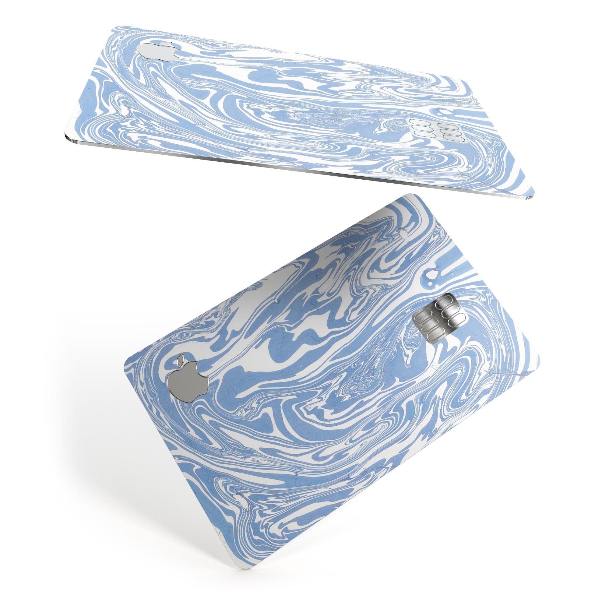 image-Marbleized Swirling Subtle Blue - Premium Protective Decal Skin-Kit