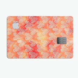 image-Watercolored Fire with White Tiny Hearts - Premium Protective Decal