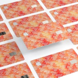 image-Watercolored Fire with White Tiny Hearts - Premium Protective Decal