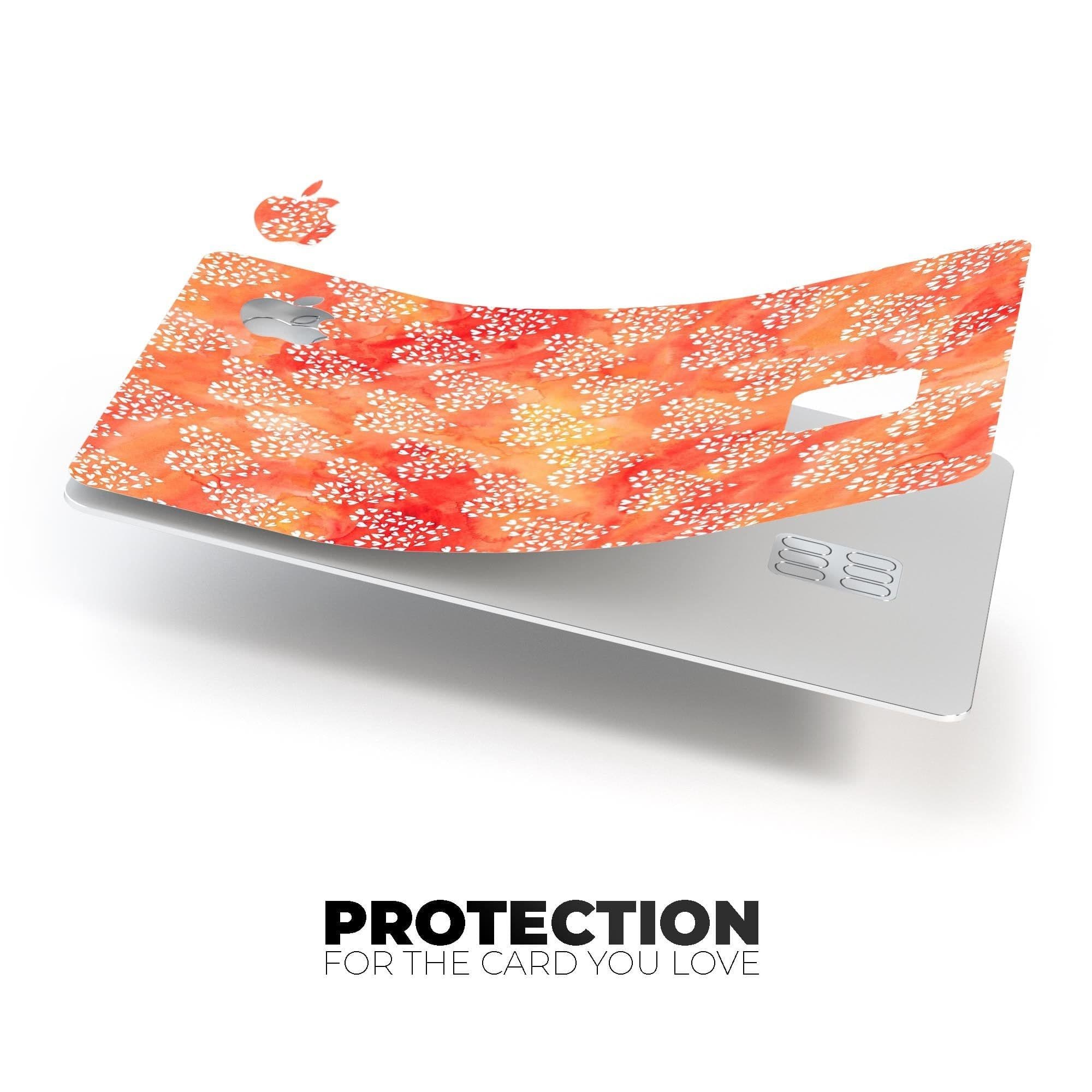 image-Watercolored Fire with White Tiny Hearts - Premium Protective Decal
