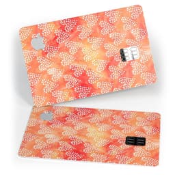 image-Watercolored Fire with White Tiny Hearts - Premium Protective Decal