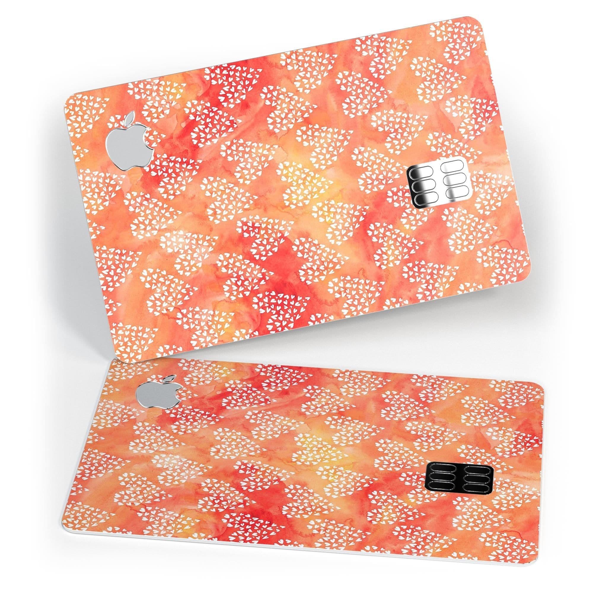 image-Watercolored Fire with White Tiny Hearts - Premium Protective Decal