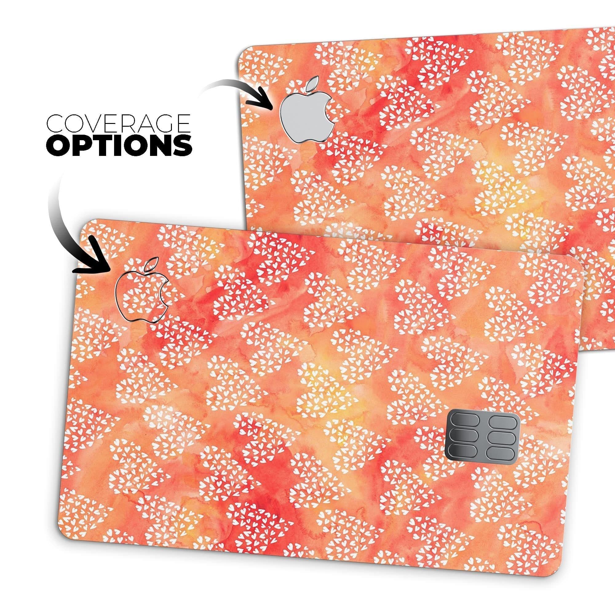 image-Watercolored Fire with White Tiny Hearts - Premium Protective Decal