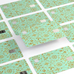 image-Mint and Gold Floral v12 - Premium Protective Decal Skin-Kit for the