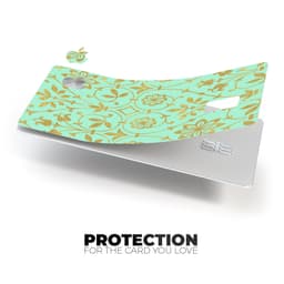 image-Mint and Gold Floral v12 - Premium Protective Decal Skin-Kit for the