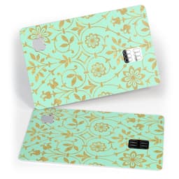 image-Mint and Gold Floral v12 - Premium Protective Decal Skin-Kit for the