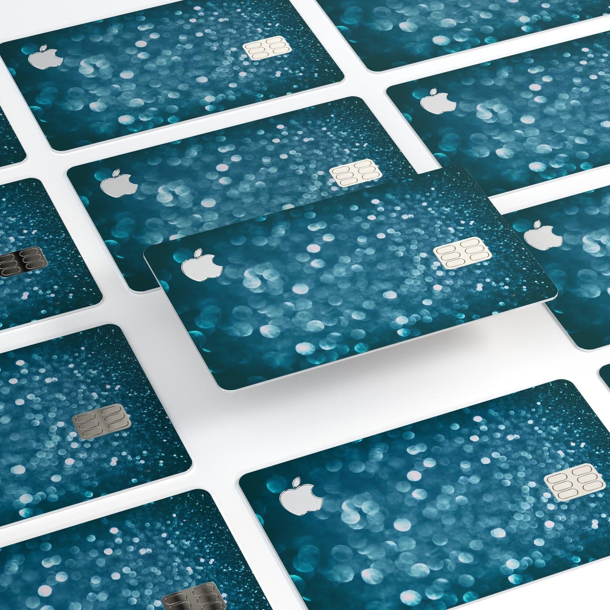 image-Unfocused Blue Glowing Orbs of Light - Premium Protective Decal