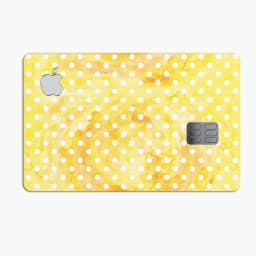 image-White Polka Dots over Yellow Watercolor - Premium Protective Decal