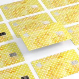 image-White Polka Dots over Yellow Watercolor - Premium Protective Decal