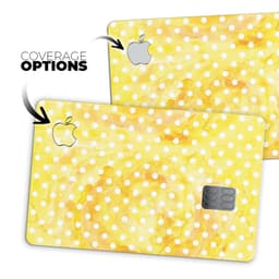 image-White Polka Dots over Yellow Watercolor - Premium Protective Decal