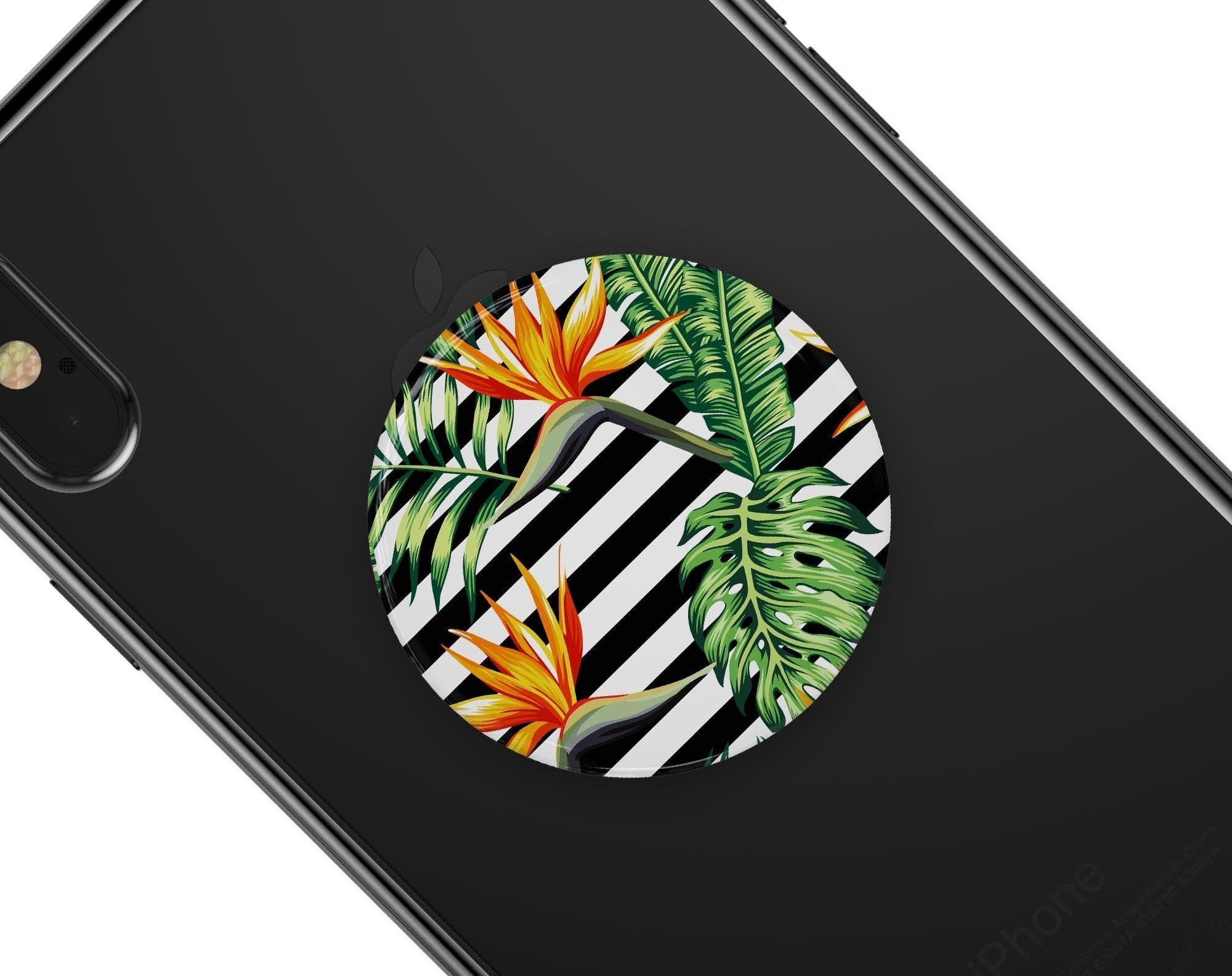 image-Vivid Tropical Stripe Floral v1 - Skin Kit for PopSockets and other