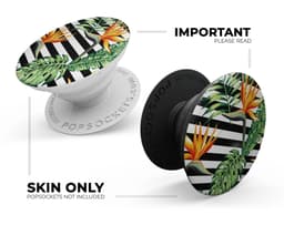image-Vivid Tropical Stripe Floral v1 - Skin Kit for PopSockets and other