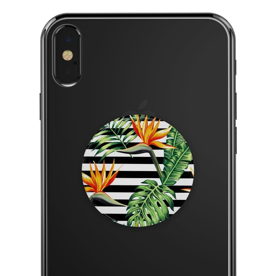 image-Vivid Tropical Stripe Floral v1 - Skin Kit for PopSockets and other