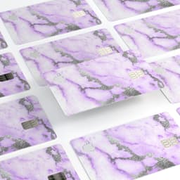 image-Purple Marble & Digital Silver Foil V3 - Premium Protective Decal