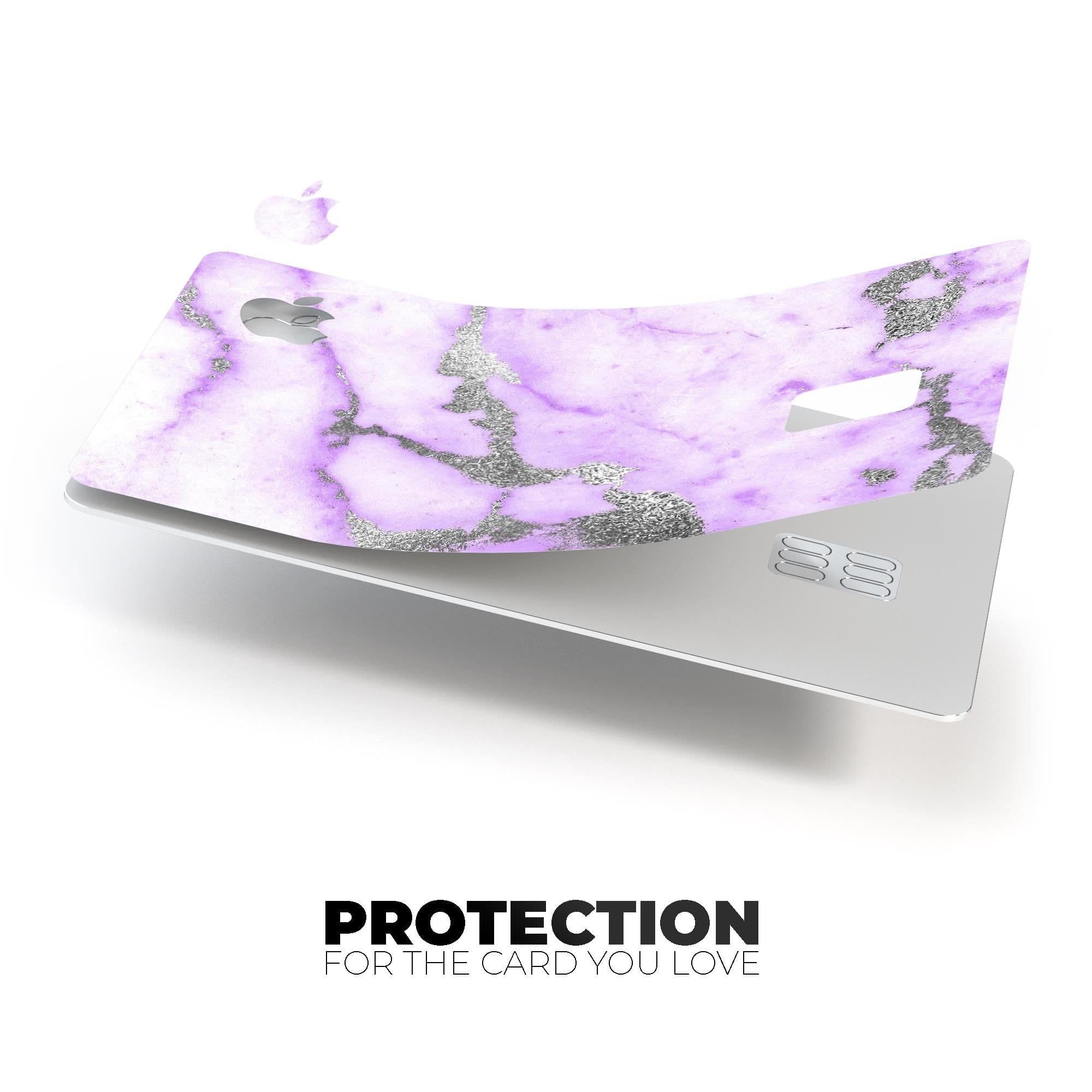 image-Purple Marble & Digital Silver Foil V3 - Premium Protective Decal