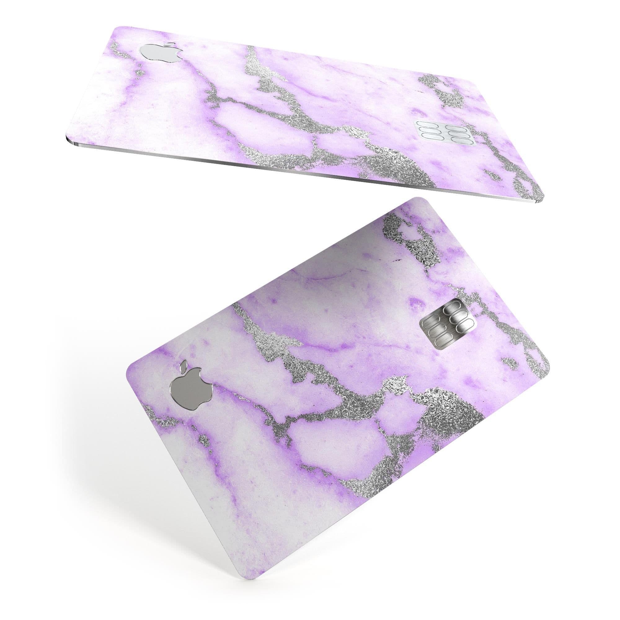 image-Purple Marble & Digital Silver Foil V3 - Premium Protective Decal
