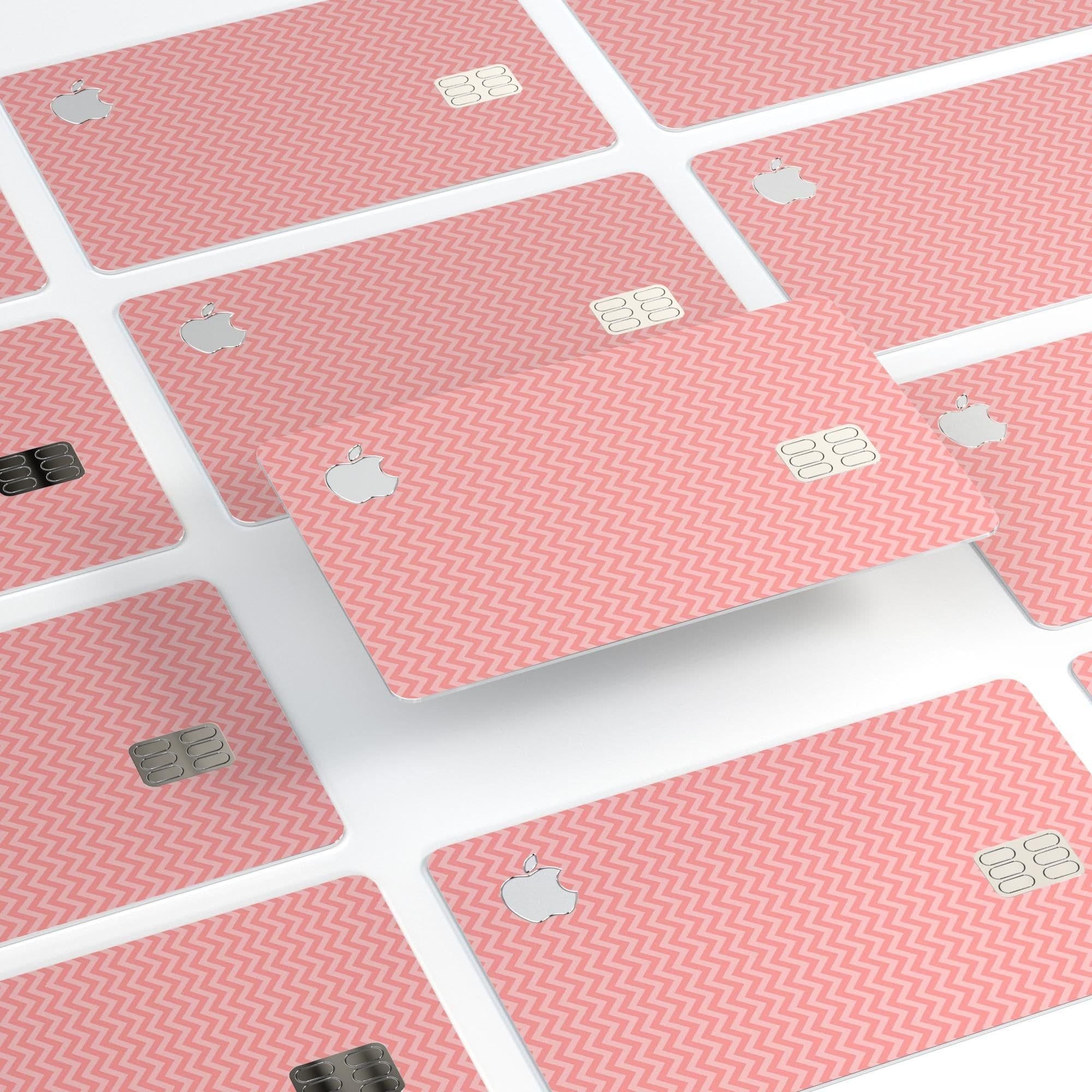 image-Shades of Coral Chevron Pattern - Premium Protective Decal Skin-Kit