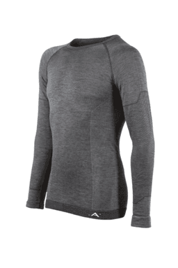 image-LANA grey unisex merino wool thermal blouse