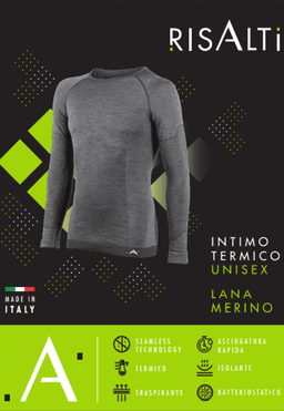 image-LANA grey unisex merino wool thermal blouse