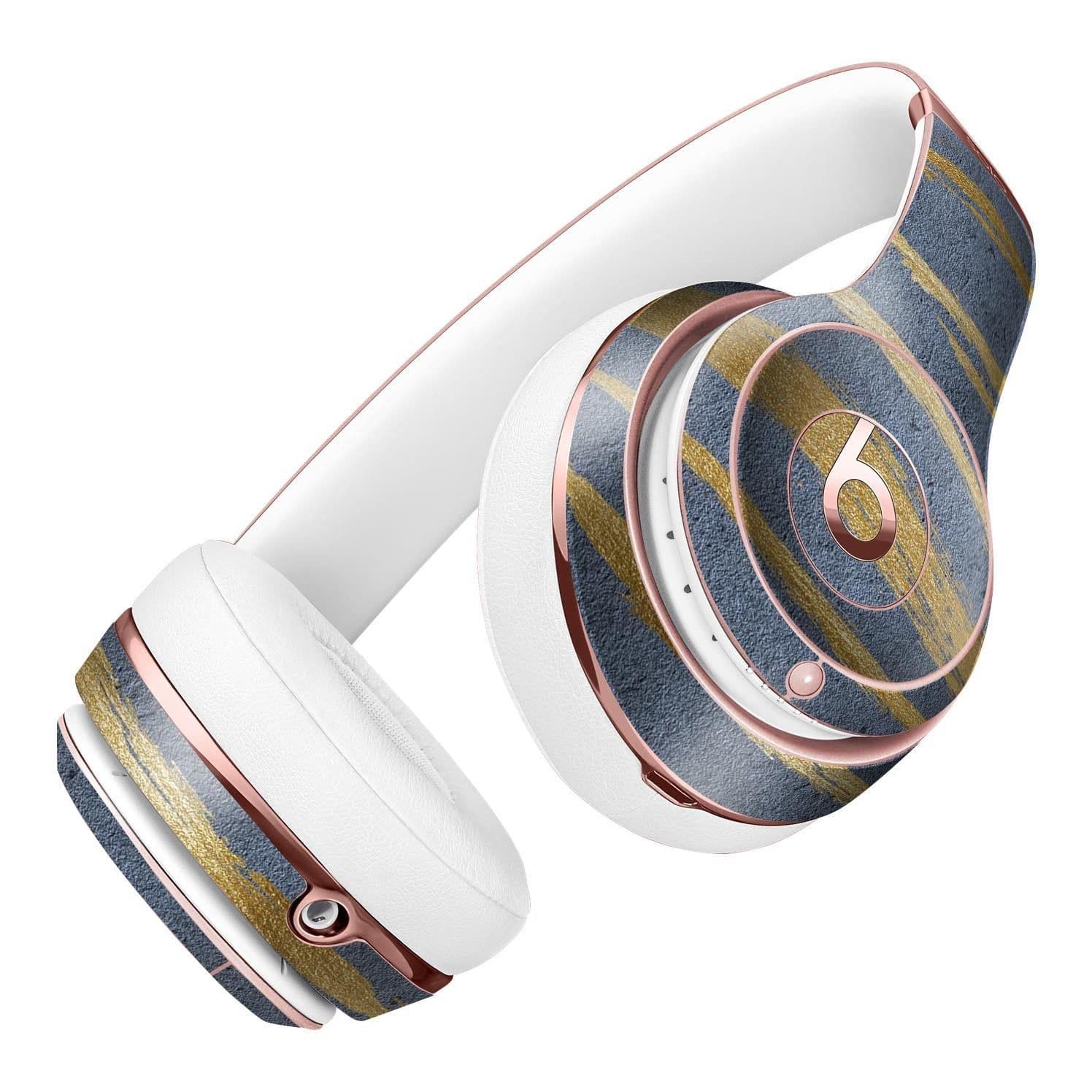 image-Navy Gold Foil v2 Full-Body Skin Kit for the Beats by Dre Solo 3