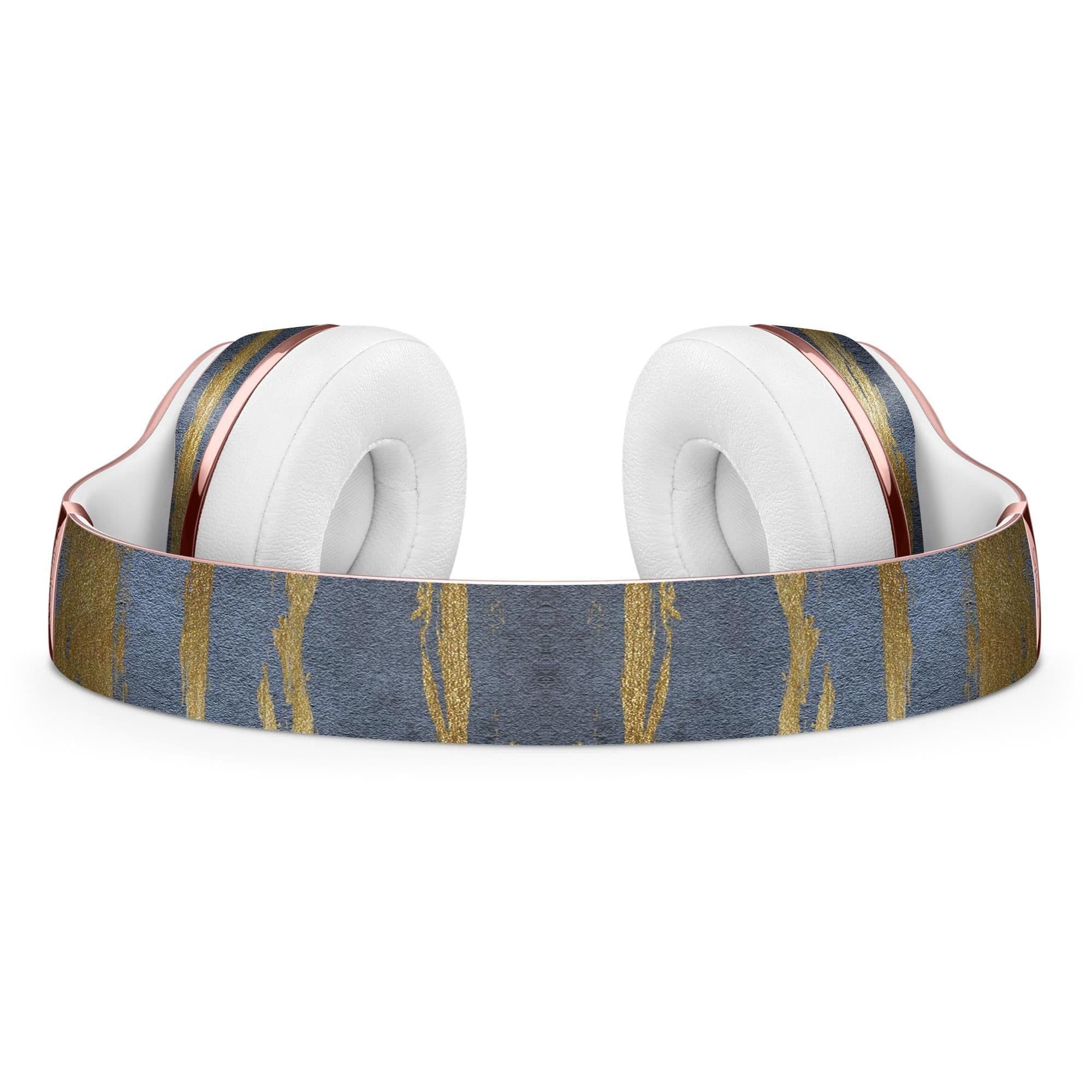 image-Navy Gold Foil v2 Full-Body Skin Kit for the Beats by Dre Solo 3