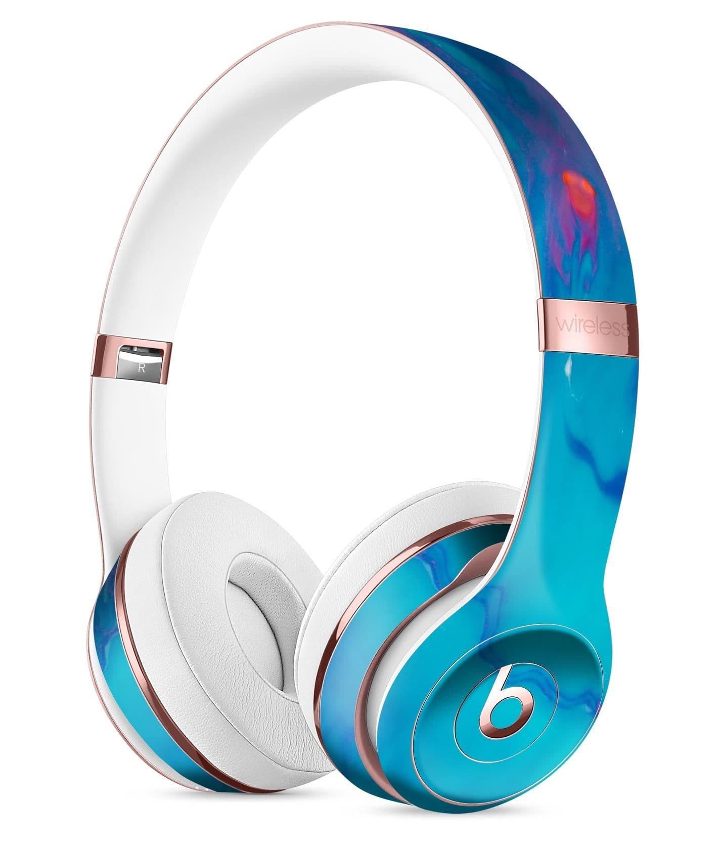 image-Marbleized Ocean Blue Full-Body Skin Kit for the Beats by Dre Solo 3